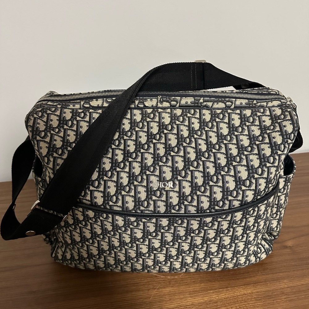Dior Beige and Black Diaper Bag